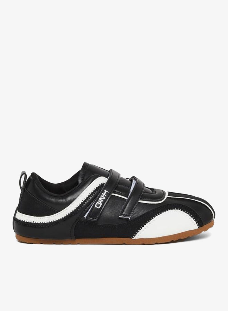 Styli Women Black Double Velcro Strap Sneakers - Image 1